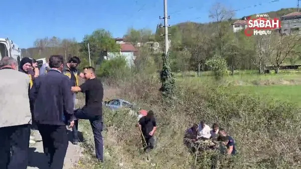 Zonguldak'ta otomobil şarampole uçtu: 5 yaralı | Video