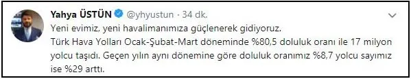 THY'den büyük rekor! Tarihinin en büyük ilk çeyrek doluluk oranına ulaştı... - 1