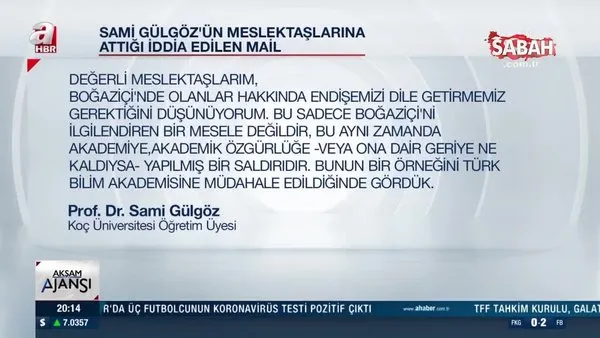 Koç Üniversitesi öğretim üyesi Sami Gülgöz'den skandal Boğaziçi mesajı! | Video
