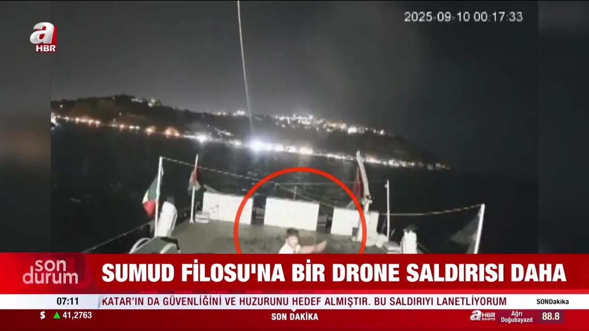 SON DAKİKA | Sumud Filosu’na bir drone saldırısı daha videosunu izle SON DAKİKA | Sumud Filosu’na bir drone saldırısı daha videosunu izle