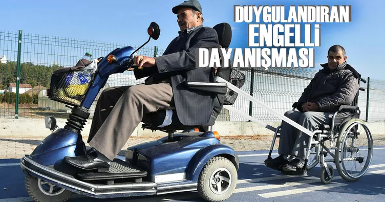 Duygulandıran engelli dayanışması