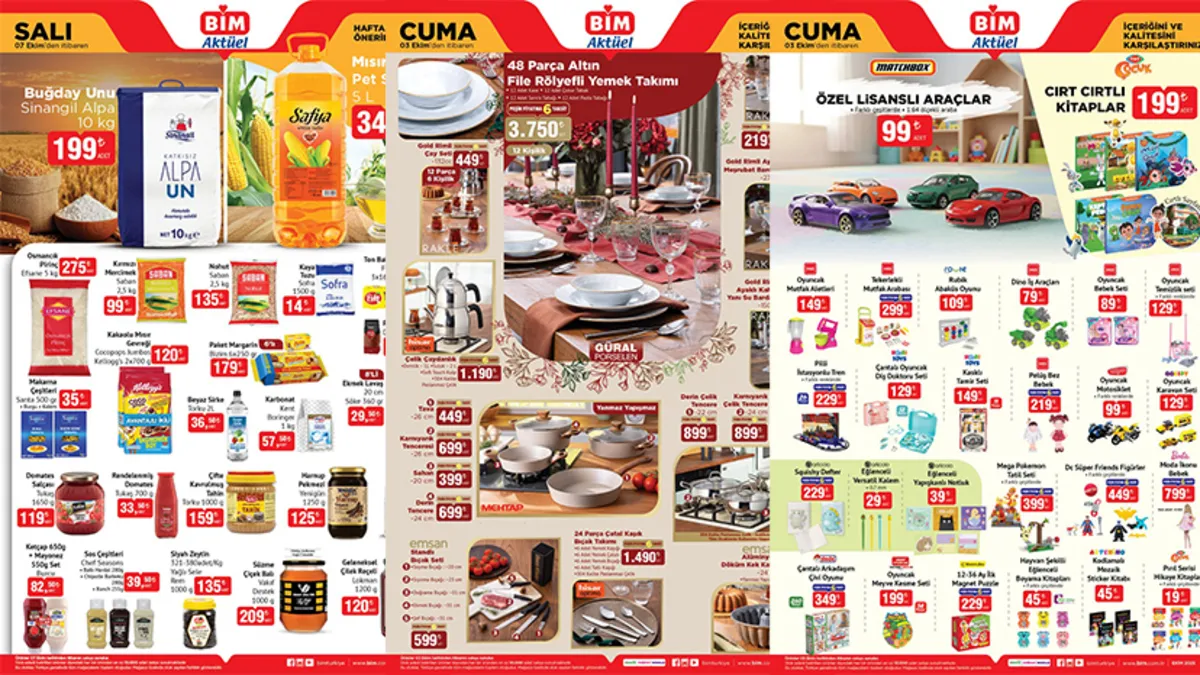 HAFTANIN İNDİRİMLERİ BAŞLIYOR! BİM aktüel ürünler kataloğu 3 Ekim 2025 satışa çıkıyor!