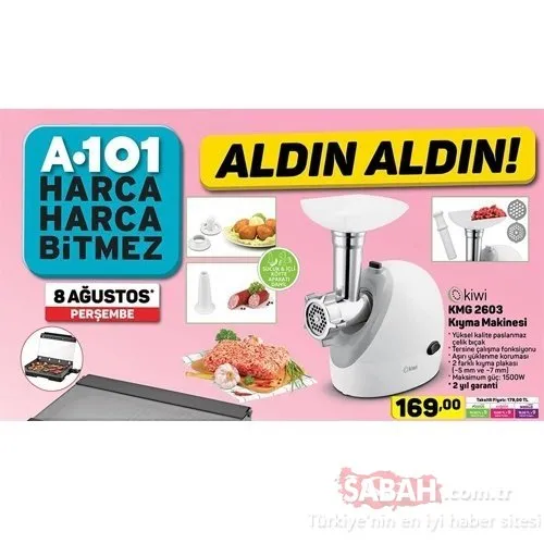 Yeni A101 aktüel ürünler kataloğu tam hali burada! 8 Ağustos A101 aktüel ürünler listesi sürprizlerle geliyor...