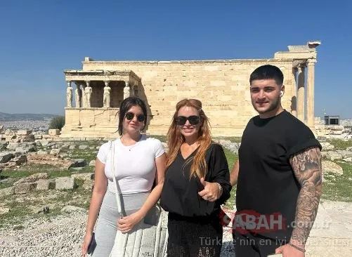 51’lik güzel Pınar Eliçe çocuklarının yanında ablaları gibi görünüyor! Kızı Helin ve oğlu Deniz ile tatil pozu!