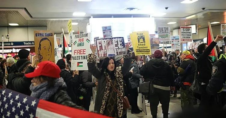 New York’ta Filistinli Temimi’ye destek gösterisi