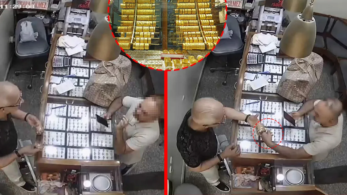 Film gibi soygun kamerada! Müşteri gibi girdiği kuyumcuya kabusu yaşattı: Hırsız 15 altın bileziği alıp… Film gibi soygun kamerada! Müşteri gibi girdiği kuyumcuya kabusu yaşattı: Hırsız 15 altın bileziği alıp…