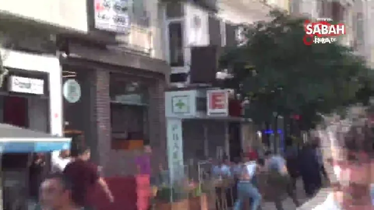 Taksim'deki meydan kavgası kamerada