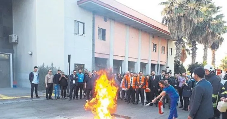 Devlet Hastanesinde yangın ve kurtarma tatbikatı