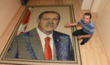 85 bin mozaikle Erdoğan’ı resmetti
