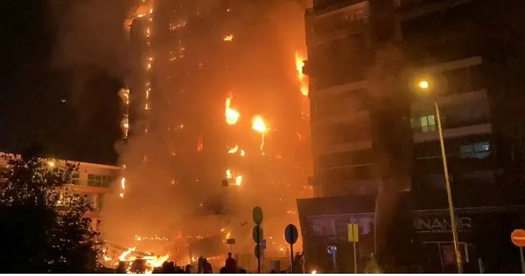 Bursa’da 10 katlı iş yerinde yangın