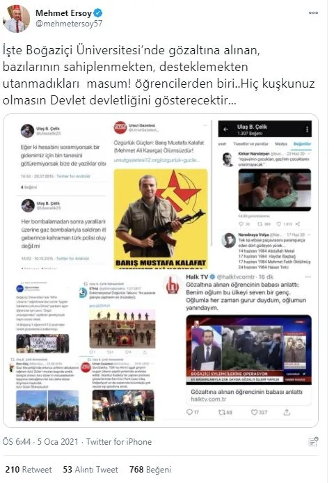 Son dakika: Boğaziçi provokasyonunda yer alan sözde öğrencinin sosyal medya paylaşımları ortaya çıktı!