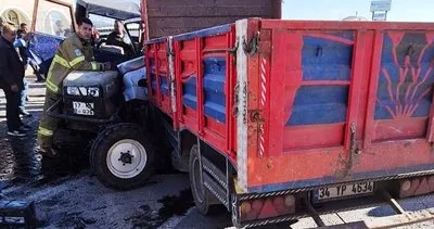 Ayvalık'ta zeytin işçilerinin bulunduğu traktör ile kamyonet çarpıştı: 4 yaralı #balikesir