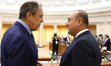 Dışişleri Bakanı Çavuşoğlu,  Rusya Dışişleri Bakanı Sergey Lavrov ile görüştü