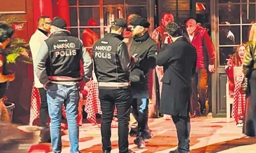Ünlü mekânlara narkotik baskını