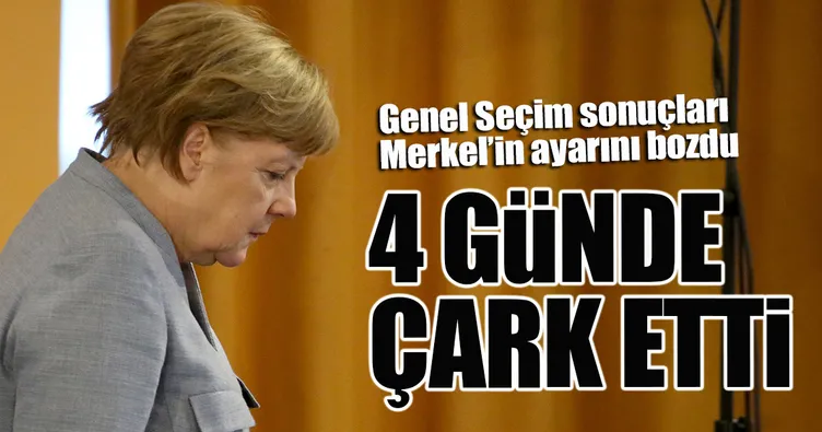 Merkel 4 günde çark etti