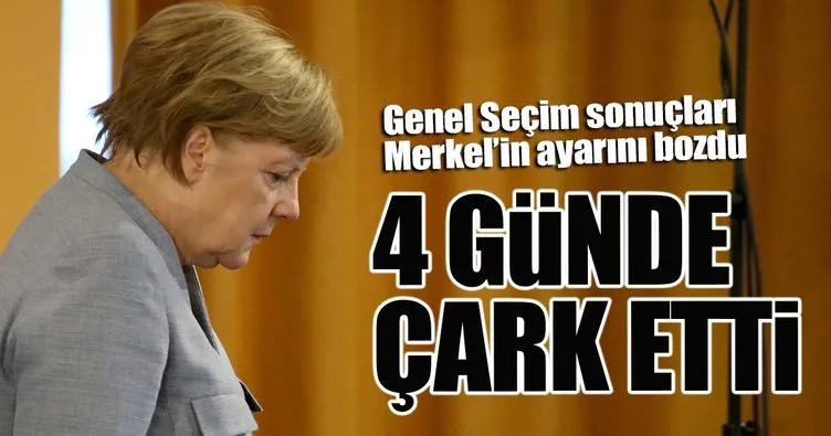 Merkel 4 günde çark etti