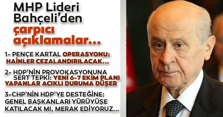 Son dakika: MHP Genel Başkanı Devlet Bahçeli'den flaş açıklamalar!