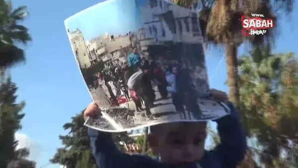 Hatay’da Suriyeliler, İdlib’deki saldırıları protesto etti