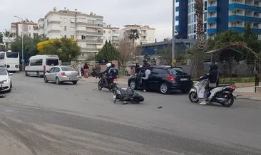 Alanya’da otomobil ile motosiklet çarpıştı: 2 yaralı