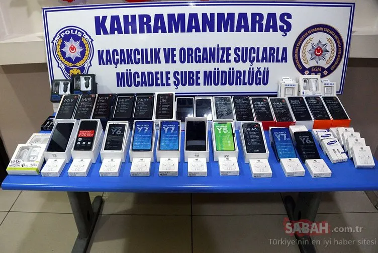 Kahramanmaraş’ta seyyar satıcıda yakalanan kaçak cep telefonları şaşırttı