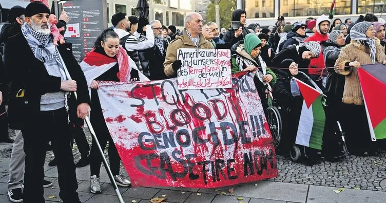 Almanya’da İsrail’e tepki protestosu