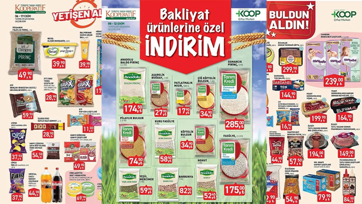 Tarım Kredi’den indirim rüzgarı! 13 Ekim’e kadar geçerli Tarım Kredi Kooperatifi Market aktüel ürünler satışta!💥