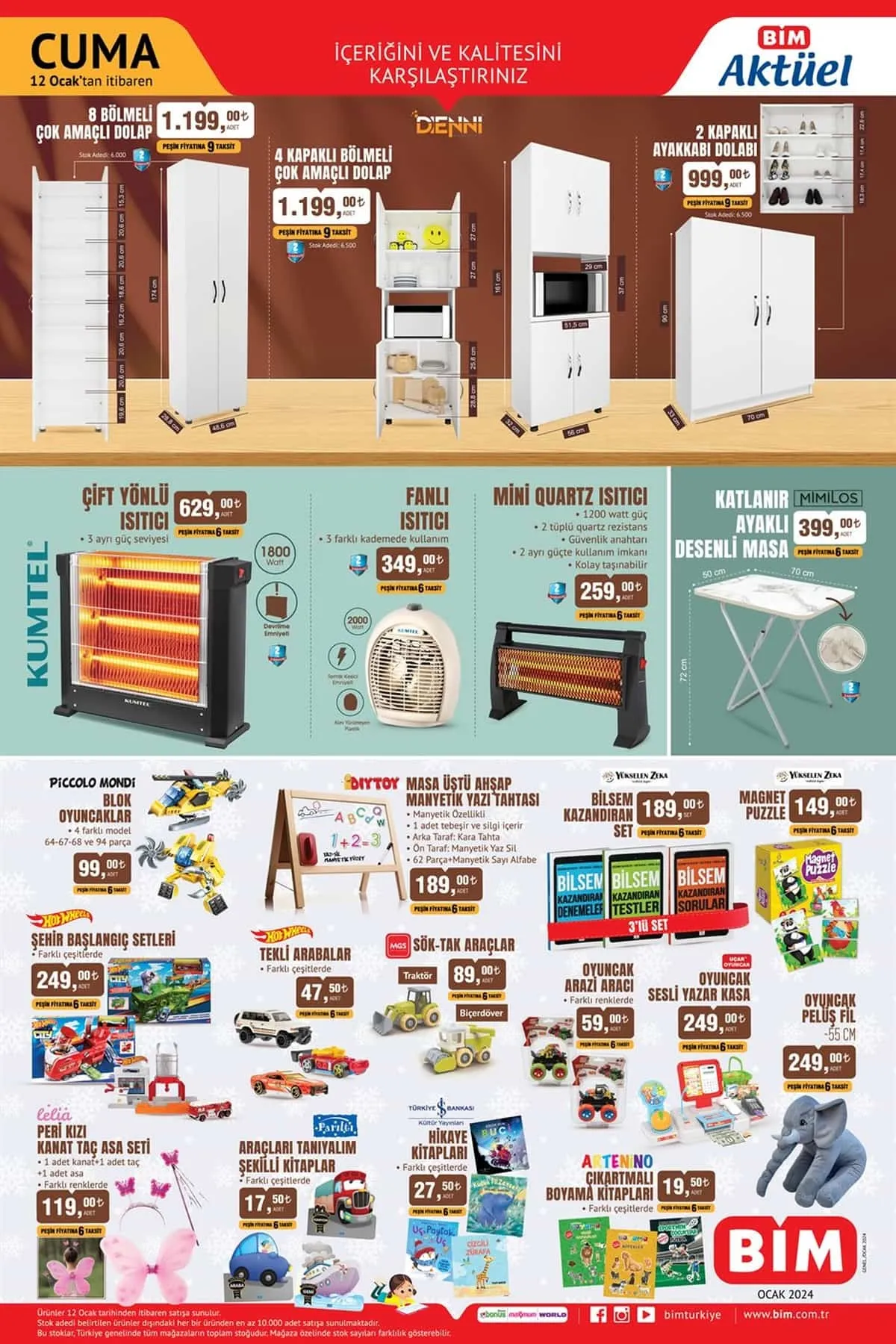 BİM Aktüel Katalog 🛒 Yayında! 12 Ocak 2024 Cuma günü BİM’de neler var