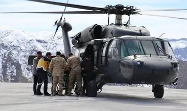 Şırnak’ta trafik kazasında yaralanan çocuk askeri helikopter ile hastaneye kaldırıldı