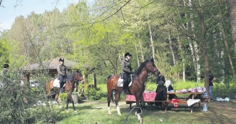 Belgrad Ormanı’na atlı koruma ekibi