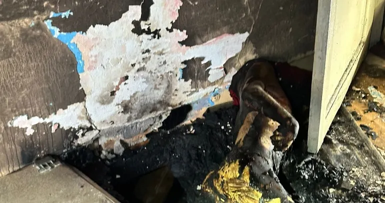 Yangında can verdi!