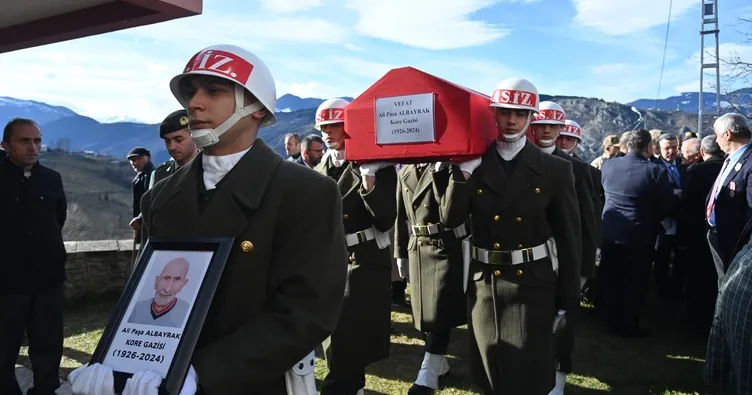 Şehit babası Kore gazisine son görev