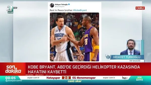 Hidayet Türkoğlu'ndan Kobe Bryant açıklaması: Kabullenmek kolay değil