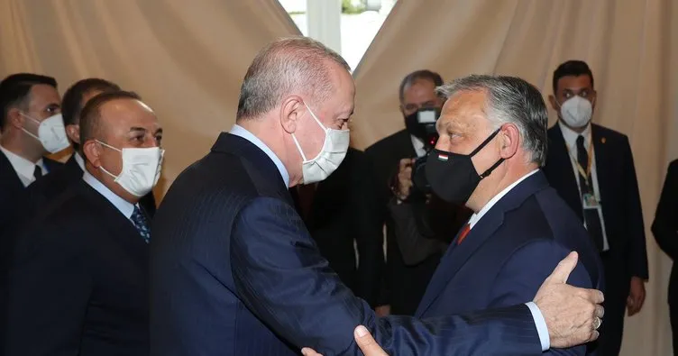 Başkan Erdoğan Brüksel’deki temasları kapsamında Macaristan Başbakanı Orban ile bir araya geldi
