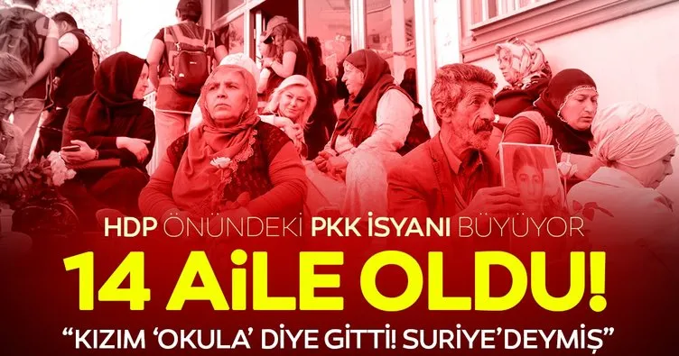 HDP önünde eylem yapan aile sayısı 14’e yükseldi