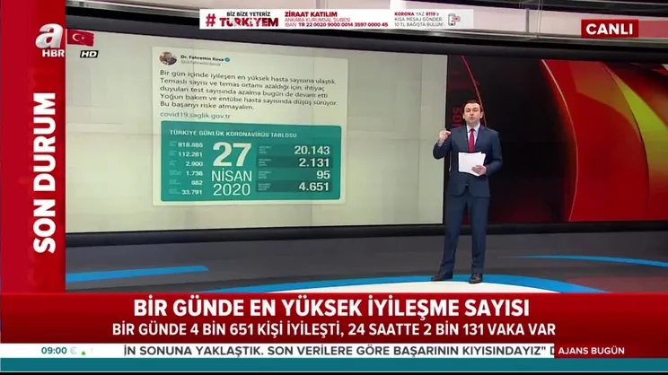 İşte Türkiye'de son 24 saatte iyileşen hasta sayısı