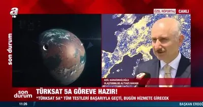 Türksat 5A bugün hizmete başlayacak. Bakan Karaismailoğlu A Haber’de açıkladı | Video