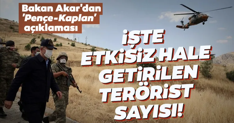 Son dakika | Bakan Akar'dan 'Pençe-Kaplan' operasyonu açıklaması: 41 terörist etkisiz hale getirildi