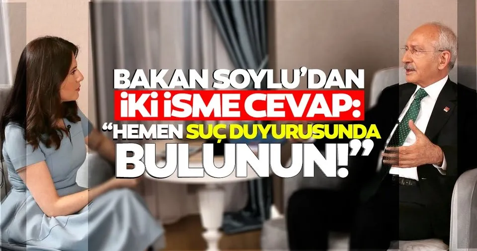 Bakan Soylu'dan Kılıçdaroğlu ve Kübra Par'a cevap: Adınıza üzüldüm! Suç duyurusunda bulunun