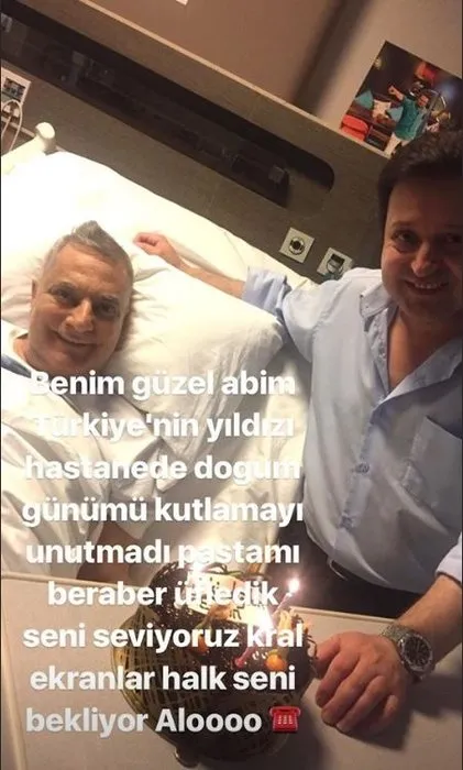 7 aydır hastanede tedavi gören Mehmet Ali Erbil… Hastane odasında kutlama!