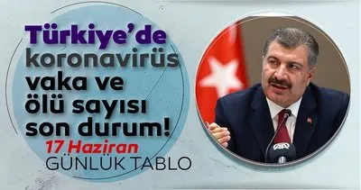 SON DAKİKA: Türkiye’de corona virüs vaka sayısı kaç oldu? 17 Haziran Corona virüsü vaka ve ölü sayısında son durum ve canlı harita!