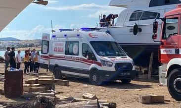 Lüks yatın bakım onarımı sırasında feci kaza! 1 yaralı #balikesir