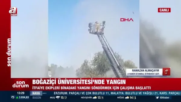 SON DAKİKA: Boğaziçi Üniversitesi'nde yangın! Olay yerinden ilk görüntüler...