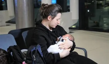 Ukrayna’da savaştan 3 saat önce doğmuştu! Türk bebeği Emilia, ailesiyle  İstanbul’a geldi