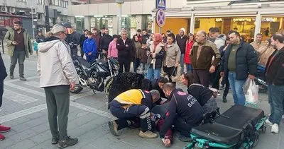 Motosiklet yaya geçidinden geçen yayaya çarptı #zonguldak