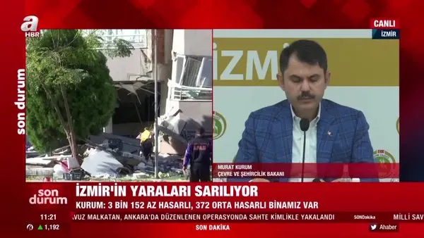 Son dakika: Bakan Kurum'dan İzmir depremi açıklaması: Ödemeler bugün başlıyor | Video