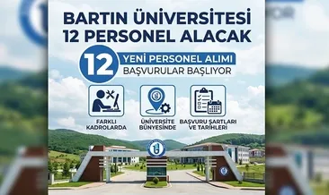 Bartın Üniversitesi 12 Personel Alacak