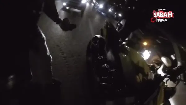 İstanbul'da motosiklet sürücüsü ile araç sürücüsünün tartışması kamerada