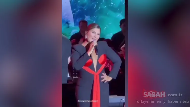 Sibel Can’ın elbisesi sosyal medyada gündem oldu: Hediye paketi gibi!