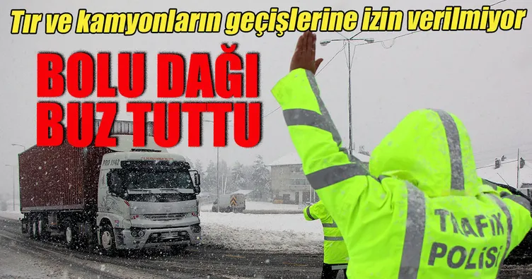 Bolu Dağı’nda yoğun kar yağışı