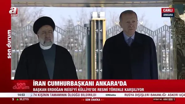İran Cumhurbaşkanı Ankara'da! Başkan Erdoğan Reisi'yi böyle karşıladı | Video